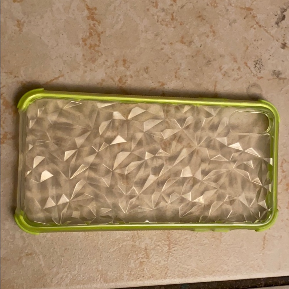iPhone XS Max clear diamond pattern phone case